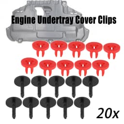 20pcs Engine Undertray Cover Clips Screws Bottom Cover Shield Guard for Ford Focus MK2 MK3 Mondeo MK3 MK4 C-Max S-Max Galaxy