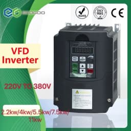 4KW-11KW Inverter 220V to 3 Phase 380V VFD Variable Frequency Drive VFD Inverter 400Hz VFD Inverter Frequency Inverter