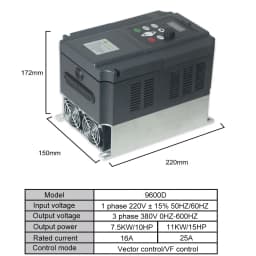 4KW-11KW Inverter 220V to 3 Phase 380V VFD Variable Frequency Drive VFD Inverter 400Hz VFD Inverter Frequency Inverter
