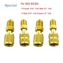 R410a Refrigeration Charging Adapter 5/16 SAE F Quick Couplers To 1/4 SAE M Flare 5/16 SAE M To 1/4 SAE For Air Conditioner