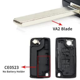 KEYYOU Replacement Car Key Shell Flip For Fiat Scudo Ulysse Fit Lancia Phedra HU83/VA2 Blade CE0523 CE0536 2/3/4 Button Fob Case