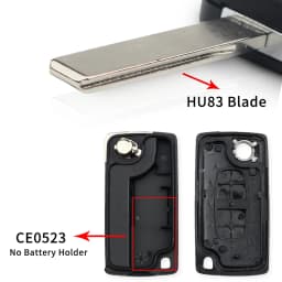KEYYOU Replacement Car Key Shell Flip For Fiat Scudo Ulysse Fit Lancia Phedra HU83/VA2 Blade CE0523 CE0536 2/3/4 Button Fob Case