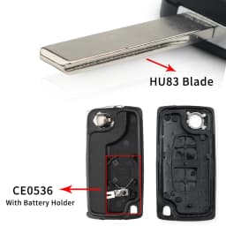 KEYYOU Replacement Car Key Shell Flip For Fiat Scudo Ulysse Fit Lancia Phedra HU83/VA2 Blade CE0523 CE0536 2/3/4 Button Fob Case