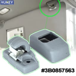 For Seat Altea XL Arosa Ibiza 6L ST Leon 1M 1P Toledo 5P Alhambra Cordoba Vario Grey Front Sun Visor sunvisor Hook Clips Bracket