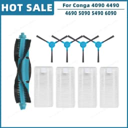 Compatible For Cecotec Conga 4090 4490 4690 5090 5490 6090 Spare Parts Accessories Roller Main Side Brush Hepa Filter Mop Rag