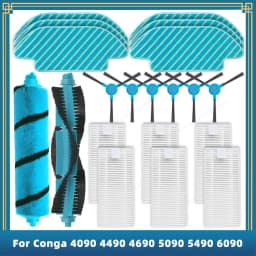 Compatible For Cecotec Conga 4090 4490 4690 5090 5490 6090 Spare Parts Accessories Roller Main Side Brush Hepa Filter Mop Rag