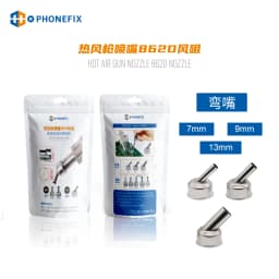 ATTEN ST-862D Universal Nozzle 45 Degree Bent Curved /Straight/Spiral Nozzle Sleeves Soldering Station Hot Air Gun Welding Tool