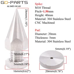 Stainless Steel Speaker Spike Cone Foot Hifi Audio AMP Studio Monitor Turntable Cabinet Chassis Isolation Stand Damper M6 M8 M10