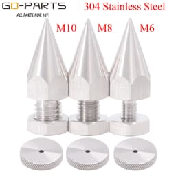 Stainless Steel Speaker Spike Cone Foot Hifi Audio AMP Studio Monitor Turntable Cabinet Chassis Isolation Stand Damper M6 M8 M10