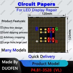 P4.81 series Circuit Paper,Double-sided solder pads, fully covered with large holes ,Used for repairing damaged PCB pads
