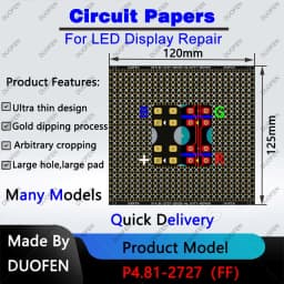 P4.81 series Circuit Paper,Double-sided solder pads, fully covered with large holes ,Used for repairing damaged PCB pads