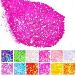 50G Chameleon Glitter Hexagon Paillette Nail Sequins Flakes Mixed Color Shift Glitter Nail Art Flake Manicure Chunky Glitter #M9