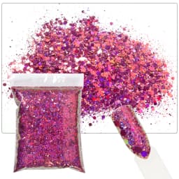 50G Chameleon Glitter Hexagon Paillette Nail Sequins Flakes Mixed Color Shift Glitter Nail Art Flake Manicure Chunky Glitter #M9