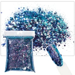 50G Chameleon Glitter Hexagon Paillette Nail Sequins Flakes Mixed Color Shift Glitter Nail Art Flake Manicure Chunky Glitter #M9