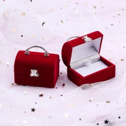 One Piece Velvet Jewelry Box Gift Box Container Wedding Ring Box Ring Case Earrings Holder For Jewelry Display & Gift Package