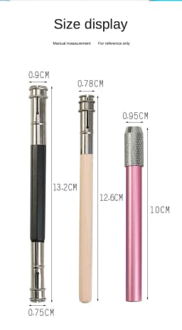 1 Pcs Adjustable Dual Head / Single Head Pencil Extender Holder Sketch School Painting Art Write Tool for Writing Metal Color Ro