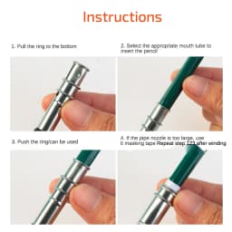 1 Pcs Adjustable Dual Head / Single Head Pencil Extender Holder Sketch School Painting Art Write Tool for Writing Metal Color Ro
