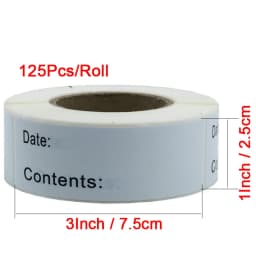 1 Roll Self-Adhesive Removable Freezer Refrigerator Food Storage Paper Sticker Labels White Date Stickers For Home Storage Tags