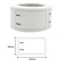 1 Roll Self-Adhesive Removable Freezer Refrigerator Food Storage Paper Sticker Labels White Date Stickers For Home Storage Tags