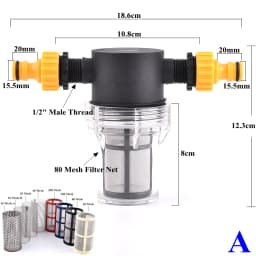 1/2 3/4 Inch Garden Watering Filter Agriculture Irrigation Hose Filter Water Pipe Quick Connector Car Washing Water Pump Filter
