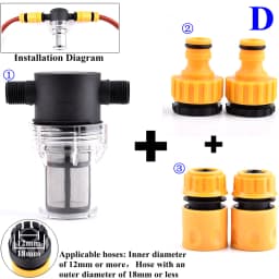 1/2 3/4 Inch Garden Watering Filter Agriculture Irrigation Hose Filter Water Pipe Quick Connector Car Washing Water Pump Filter