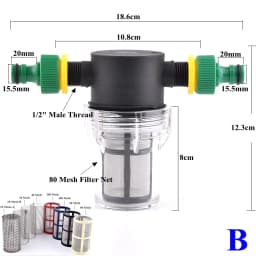 1/2 3/4 Inch Garden Watering Filter Agriculture Irrigation Hose Filter Water Pipe Quick Connector Car Washing Water Pump Filter