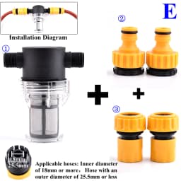 1/2 3/4 Inch Garden Watering Filter Agriculture Irrigation Hose Filter Water Pipe Quick Connector Car Washing Water Pump Filter