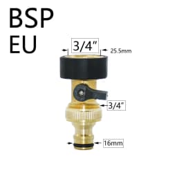 3/4" 2/4-Way Brass Plastic Garden Hose Splitter Y-Type Watering Connector Garden Tap For Outdoor Tap and Faucet