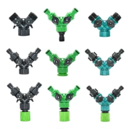 3/4" 2/4-Way Brass Plastic Garden Hose Splitter Y-Type Watering Connector Garden Tap For Outdoor Tap and Faucet