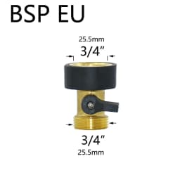 3/4" 2/4-Way Brass Plastic Garden Hose Splitter Y-Type Watering Connector Garden Tap For Outdoor Tap and Faucet