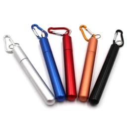 Reusable Telescopic Straw 304 Stainless Steel Metal Straw With Cleaning Brush Portable Drinking Straw Set For Travel With Case