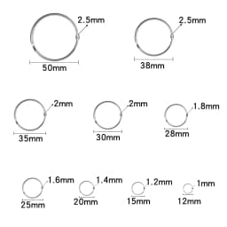 5-30pcs 12-50mm Stainless Steel Keyring Round Key Ring Key Chain Split Keychain Key Holder For Key Double Split Rings Connectors