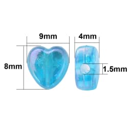 100pcs Transparent AB Color Five-pointed Star Heart Acrylic Beads Loose Spacer Beads for Jewelry Making DIY Bracelet Accessories
