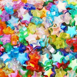 100pcs Transparent AB Color Five-pointed Star Heart Acrylic Beads Loose Spacer Beads for Jewelry Making DIY Bracelet Accessories