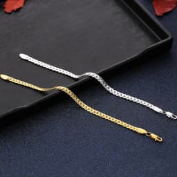 925 sterling silver 18K gold 6MM chain bracelets neckalce for women men fashion Party wedding jewelry sets gifts