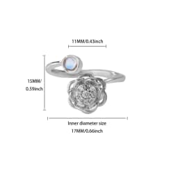 Anti Stress Anxiety Fidget Rings for Women Stainless Steel Sunflower Sun Star Spinner Ring Christmas Jewelry Gifts Dropshipping