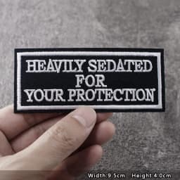 ORIGINAL Iron On Patches Apparel Sewing Fabric Handmade Appliques For Clothing Music Stickers Badges Parche BLACK