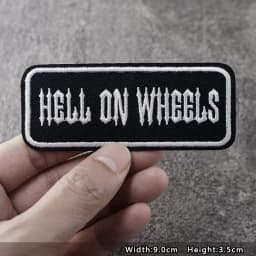 ORIGINAL Iron On Patches Apparel Sewing Fabric Handmade Appliques For Clothing Music Stickers Badges Parche BLACK