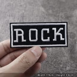 ORIGINAL Iron On Patches Apparel Sewing Fabric Handmade Appliques For Clothing Music Stickers Badges Parche BLACK