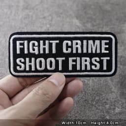 ORIGINAL Iron On Patches Apparel Sewing Fabric Handmade Appliques For Clothing Music Stickers Badges Parche BLACK