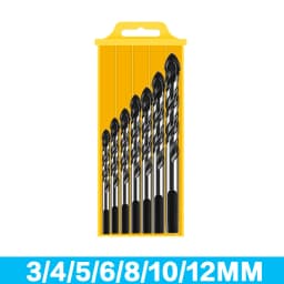 3-12mm Multifunctional Glass Drill Bit Triangle Diamond Drill Set Ceramic Tile Concrete Brick Wood Punching Hole Saw Metal Drill