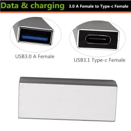High Speed USB C USB 3.1 Type C Female to USB 3.0 A Female Adapter Converter Adaptor 5gbps Aata Transmission Black Silver