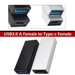 High Speed USB C USB 3.1 Type C Female to USB 3.0 A Female Adapter Converter Adaptor 5gbps Aata Transmission Black Silver