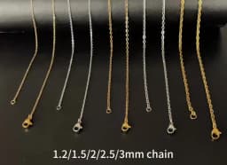 1-3mm Stainless Steel Chain Necklace For Women Men DIY Jewelry Making 40-90cm Long Chains Around Neck Chains O Necklaces Choker