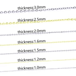 1-3mm Stainless Steel Chain Necklace For Women Men DIY Jewelry Making 40-90cm Long Chains Around Neck Chains O Necklaces Choker