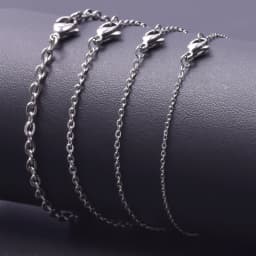 1-3mm Stainless Steel Chain Necklace For Women Men DIY Jewelry Making 40-90cm Long Chains Around Neck Chains O Necklaces Choker