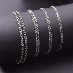 1-3mm Stainless Steel Chain Necklace For Women Men DIY Jewelry Making 40-90cm Long Chains Around Neck Chains O Necklaces Choker