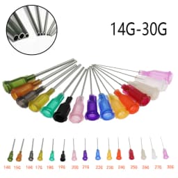 50pcs 12mm Precision Tips Liquid Dispenser Syringe Needles Tips 304 14G -30G Gauge Tips Glue Dispensing