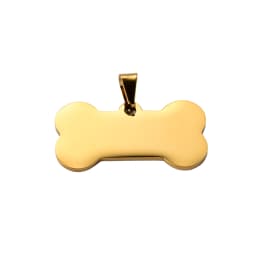 5pcs Cat Dog ID Tag Dog Stainless Steel Collar Bone Shape Pet Charm Pet Name Pendant Bone Necklace Jewelry Wholesale