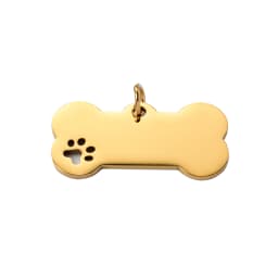 5pcs Cat Dog ID Tag Dog Stainless Steel Collar Bone Shape Pet Charm Pet Name Pendant Bone Necklace Jewelry Wholesale